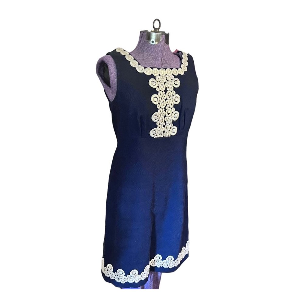 Lilly Pulitzer Metallic Embroidered Adelson Shift Dress 10 - Picture 3 of 8